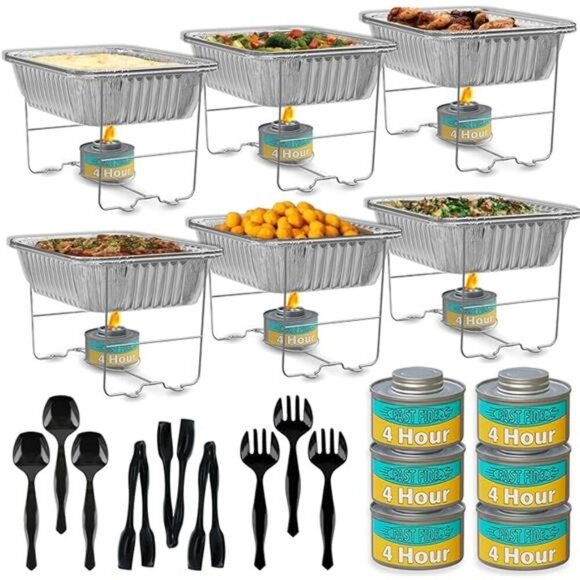Chafing Dish Buffet Set, Half Size, Disposable Catering Supplies - Picture 7 of 7